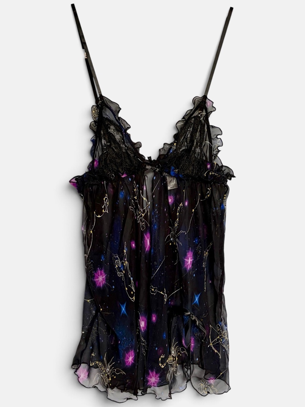 Victoria's Secret Cami M Top Sheer Babydoll Lingerie 2010 Limited Ed Astrology